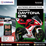 CRANK1 Sintered Front Brake Pads CB706 for Triumph Daytona 675 2024-2026 Motorcycle Brake Pads