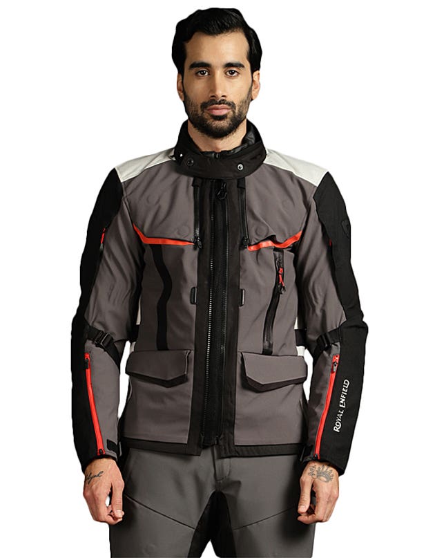Royal Enfield Darcha Pro Class AA Riding Jacket in Black and Grey
