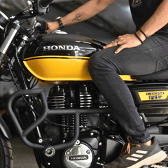 Hyperrider Type 3 Crash Guard with CNC Delrin Slider for Honda Hness CB350 and CB350RS