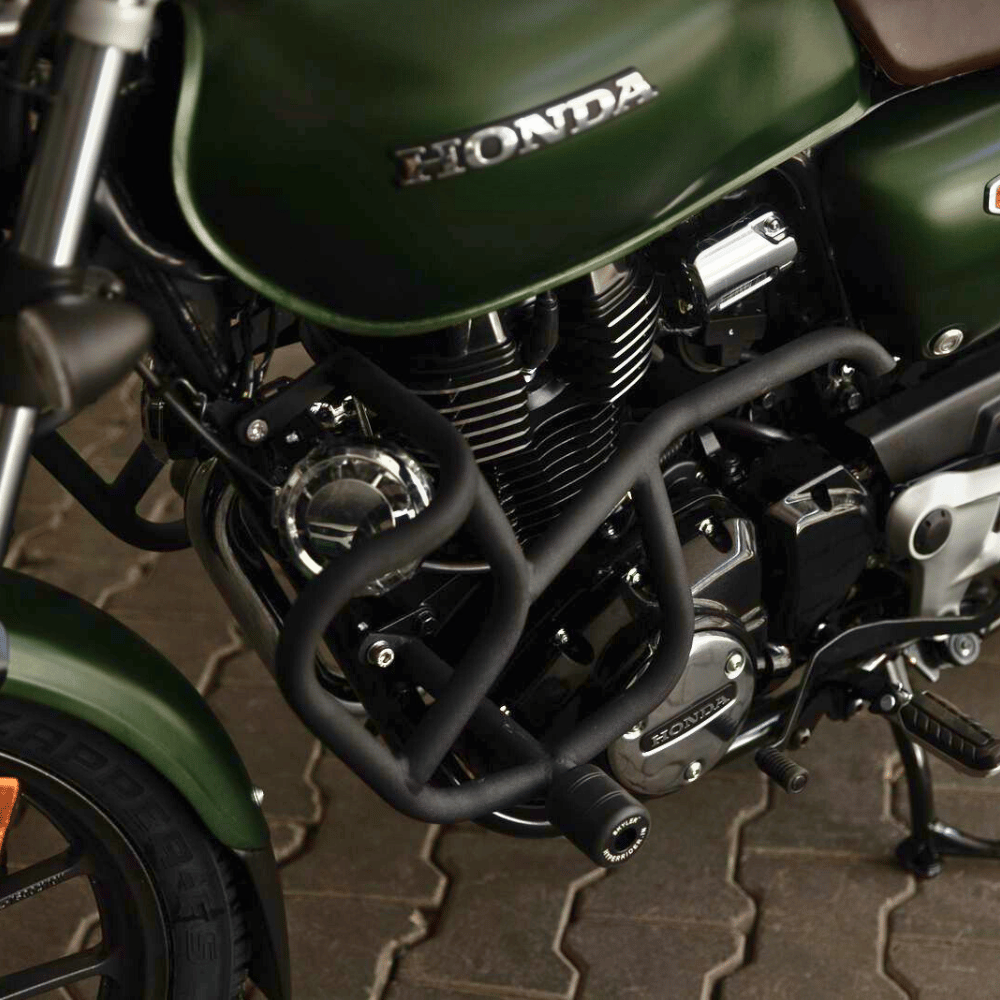 Hyperrider Type 3 Crash Guard with CNC Delrin Slider for Honda Hness CB350 and CB350RS