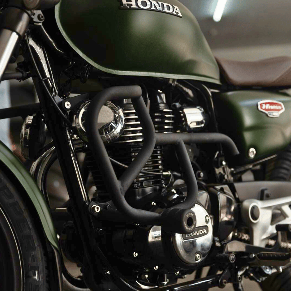 Hyperrider Type 3 Crash Guard with CNC Delrin Slider for Honda Hness CB350 and CB350RS