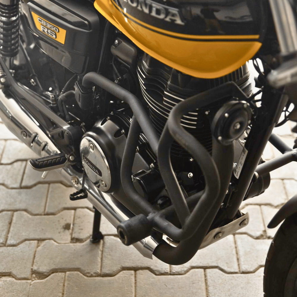 Hyperrider Type 3 Crash Guard with CNC Delrin Slider for Honda Hness CB350 and CB350RS