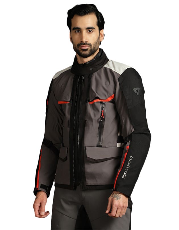 Royal Enfield Darcha Pro Class AA Riding Jacket in Black and Grey