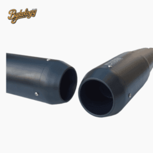 Bycology Rhino Racing Grenade V5 stainless steel exhaust for Royal Enfield Continental GT 650 in Chrome and Black Chrome