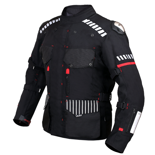 BBG Adventure Riding Jacket for men with chest guard, CE Level 2 armour, waterproof rain jacket and removable thermal jacket