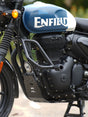 Legundary Custom Hector crash guard for Royal Enfield Hunter 350 black mild steel engine protector