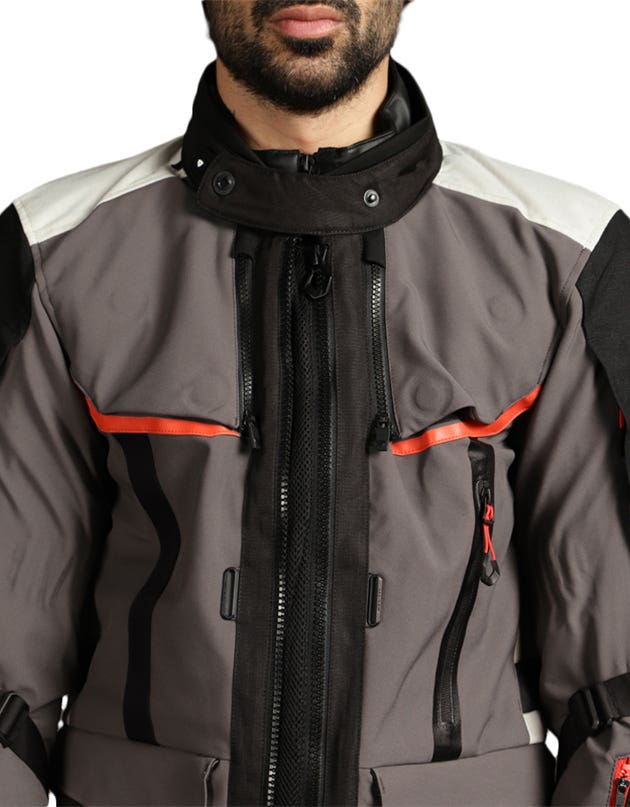 Royal Enfield Darcha Pro Class AA Riding Jacket in Black and Grey