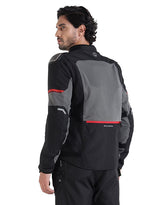 Royal Enfield Crossroader V2 Grey Neon riding jacket with CE armour