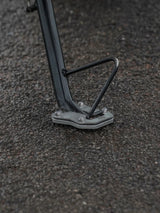 Legundary Custom side stand base SS for Hero Xpulse 200 4V brushed stainless steel extender plate