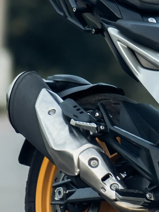 Legundary Custom Bolter Foot Rest for TVS Apache RTR 310 Black Mild Steel Rider Footpegs