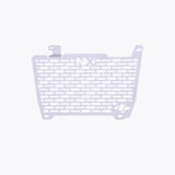 Legundary Custom Vector V2 radiator grill for Honda NX500 in silver aluminium, durable engine guard protector and heat shield with precision fit.