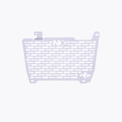 Legundary Custom Vector V2 radiator grill for Honda NX500 in silver aluminium, durable engine guard protector and heat shield with precision fit.