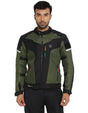 Royal Enfield Windfarer V2 Riding Jacket in Green Black and Blue