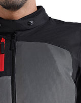 Royal Enfield Crossroader V2 Grey Neon riding jacket with CE armour