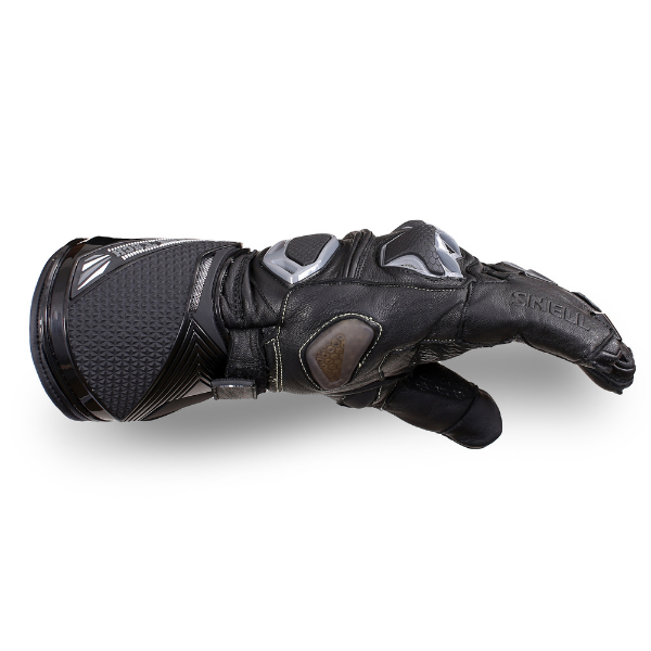 BBG Snell Race Tech leather motorcycle riding gloves with TPU protection