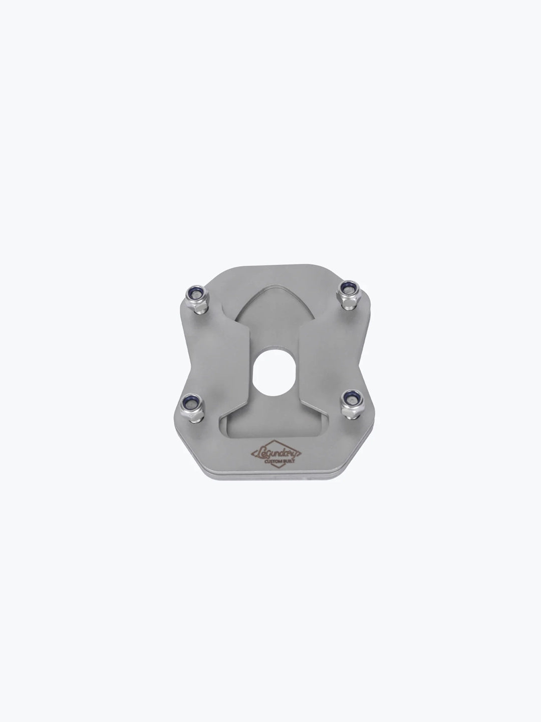 Legundary Custom side stand base SS for Hero Xpulse 200 4V brushed stainless steel extender plate