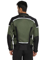 Royal Enfield Windfarer V2 Riding Jacket in Green Black and Blue