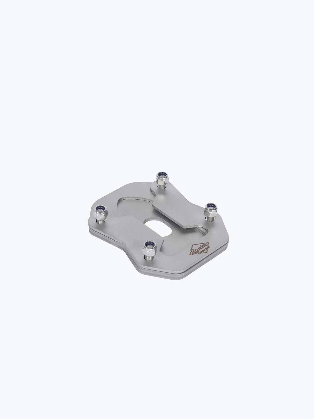 Legundary Custom side stand base SS for Hero Xpulse 200 4V brushed stainless steel extender plate