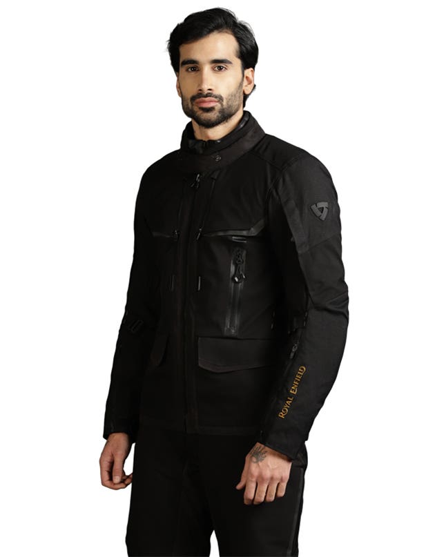 Royal Enfield Darcha Pro Class AA Riding Jacket in Black and Grey