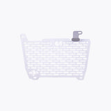 Legundary Custom Vector V2 radiator grill for Honda NX500 in silver aluminium, durable engine guard protector and heat shield with precision fit.