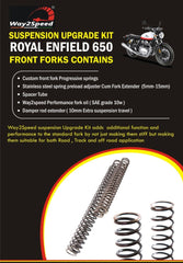 Way2Speed Royal Enfield Interceptor 650 and Continental GT 650 Front Suspension Upgrade Kit