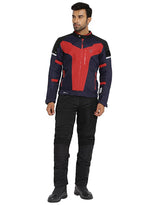 Royal Enfield Windfarer V2 Riding Jacket in Green Black and Blue