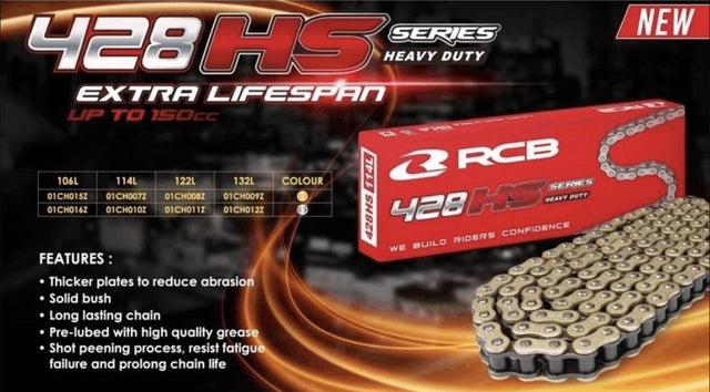RCB HS HD Series 428 gold ring chain 132 links 01CH009Z