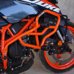 Mototorque Thor crash guard orange KTM Duke 390 Gen 3 engine protection