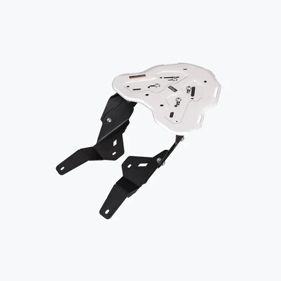 Legundary Custom Genesis Carrier Silver for TVS Apache RTX 300 Black Silver Clamp Mount Luggage Rack