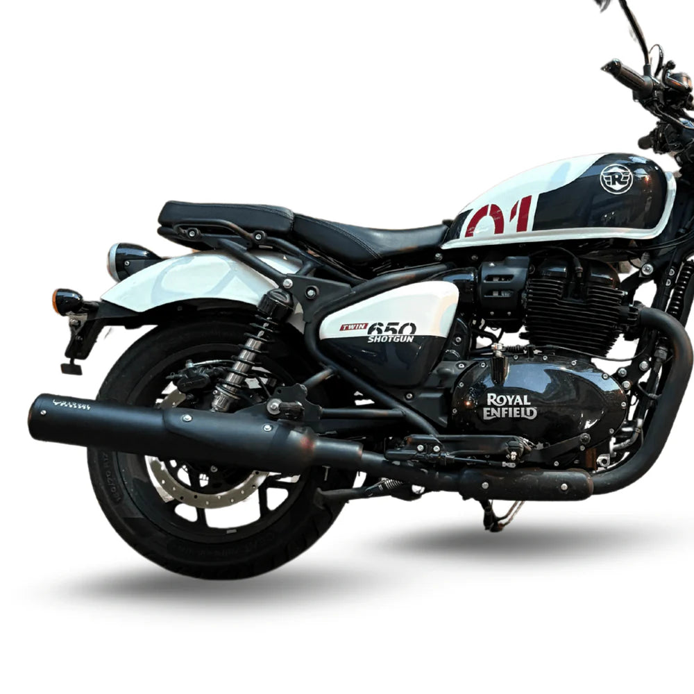 B-16 Bass Master stainless steel barrel exhaust for Royal Enfield Shotgun 650 motorcycle