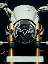 Legundary Custom Cosmic Headlight Grill Black Silver Triumph Speed 400 Front Headlight Protector