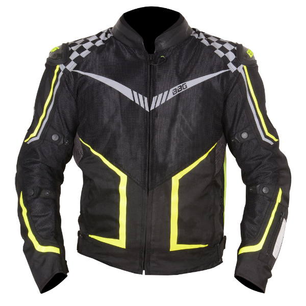 BBG Grand Prix motorcycle riding jacket with chest guard and CE Level 2 armour