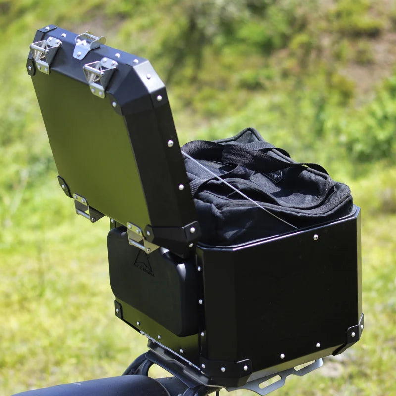 Auto Engina Backrest for Top Box | Black PU Foam Motorcycle Passenger Backrest