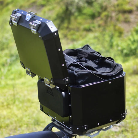 Auto Engina Backrest for Top Box | Black PU Foam Motorcycle Passenger Backrest