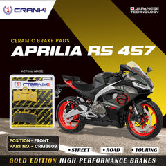 CRANK1 CRM8609 Ceramic Front Brake Pads for Aprilia RS 457