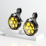 LBC Moto Kewig K7 180W motorcycle auxiliary lights 18000 lumens LED fog lights dual color waterproof spotlight