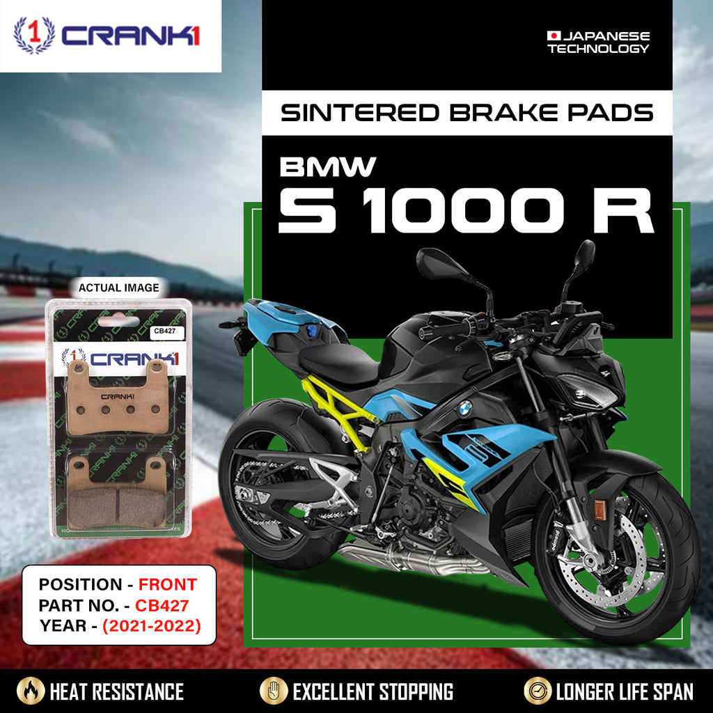 CRANK1 CB427 sintered front brake pads for BMW S 1000 R 2021-2022 high performance motorcycle brake pads
