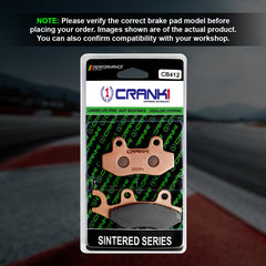 CRANK1 CB412 Sintered Rear Brake Pads for Triumph Thruxton 865 2014-2016 LEGUNDARY Custom