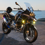 LBC Moto Kewig K7 180W motorcycle auxiliary lights 18000 lumens LED fog lights dual color waterproof spotlight