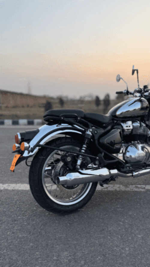 Rhino Racing C-V4 Peashooter stainless steel performance exhaust fitted for Royal Enfield Classic 650