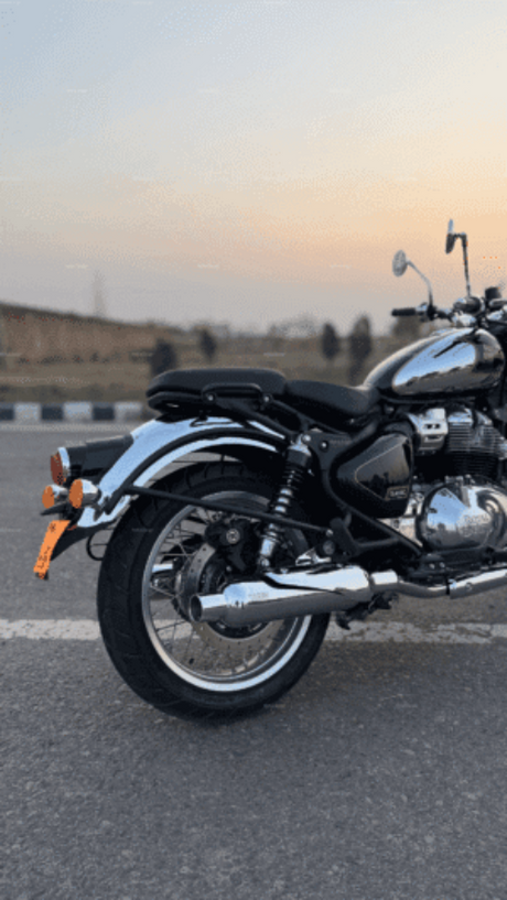 Rhino Racing C-V4 Peashooter stainless steel performance exhaust fitted for Royal Enfield Classic 650