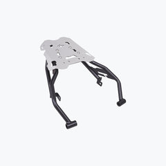 Legundary Gopher luggage carrier black and silver installed on Hero Xpulse 210 rear