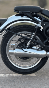 Rhino Racing C-V4 Peashooter stainless steel performance exhaust fitted for Royal Enfield Classic 650