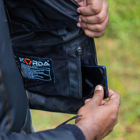 KORDA Edge 2.0 riding jacket in Black and Grey