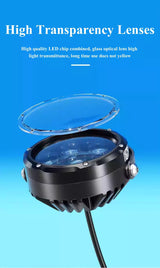 LBC Moto Kewig K7 180W motorcycle auxiliary lights 18000 lumens LED fog lights dual color waterproof spotlight