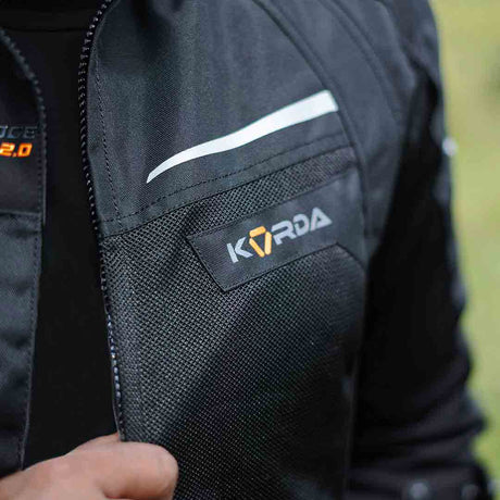 KORDA Edge 2.0 riding jacket in Black and Grey