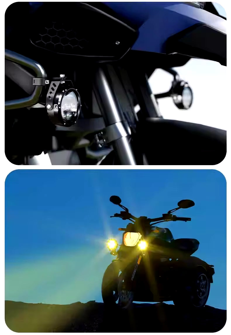 LBC Moto Kewig K7 180W motorcycle auxiliary lights 18000 lumens LED fog lights dual color waterproof spotlight