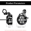 LBC Moto Kewig K7 180W motorcycle auxiliary lights 18000 lumens LED fog lights dual color waterproof spotlight