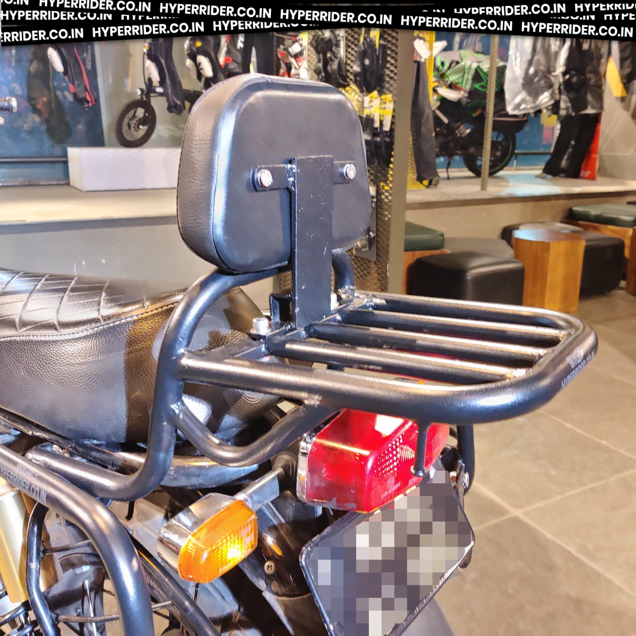 Hyperrider Royal Enfield Interceptor 650 Backrest with Helmet Lock