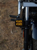 Legendary Custom Meteor NYX fog light mount set black auxiliary light bracket for Royal Enfield Meteor 350